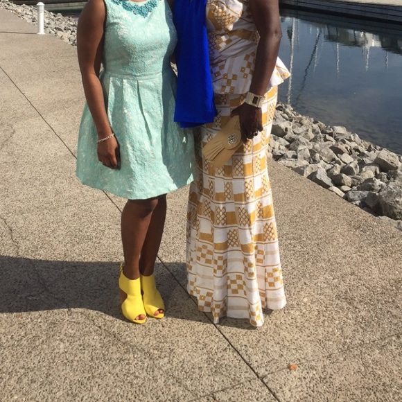 *2for$55* Allen B Schwartz Turquoise dress - Picture 8 of 8